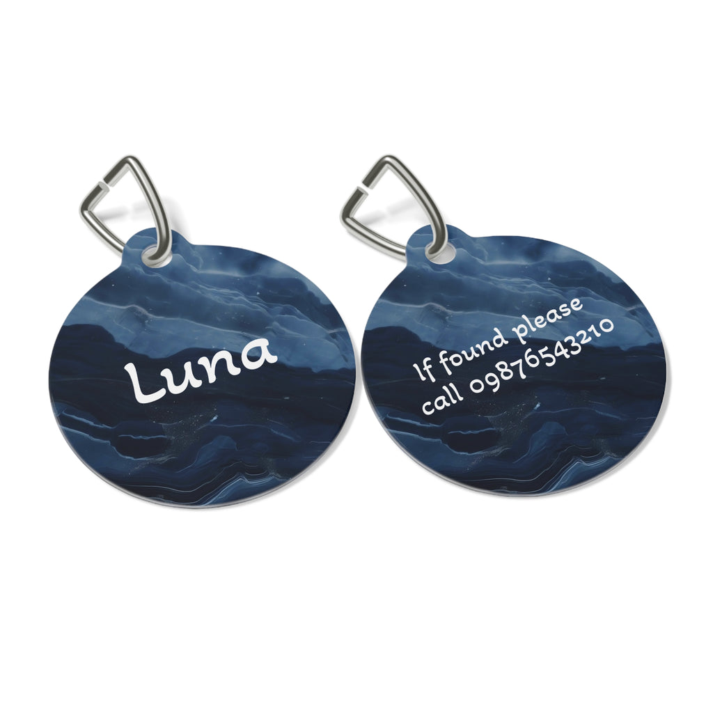 Pet Tag — Blue Marble Personalised Pet ID Tag