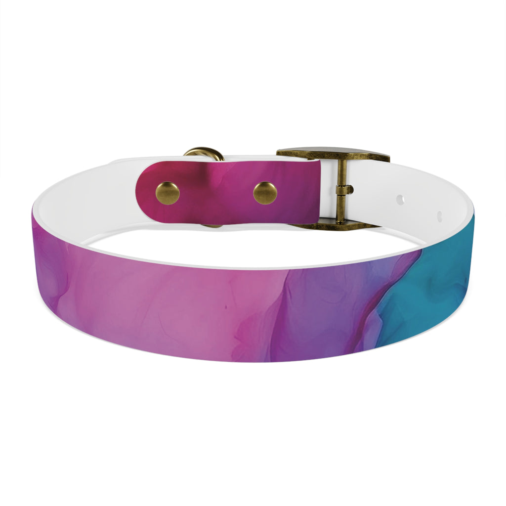 Modern Gradient Dog Collar Vibrant marble