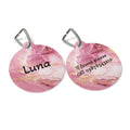 Pet Tag — Pink Marble Personalised Pet ID Tag