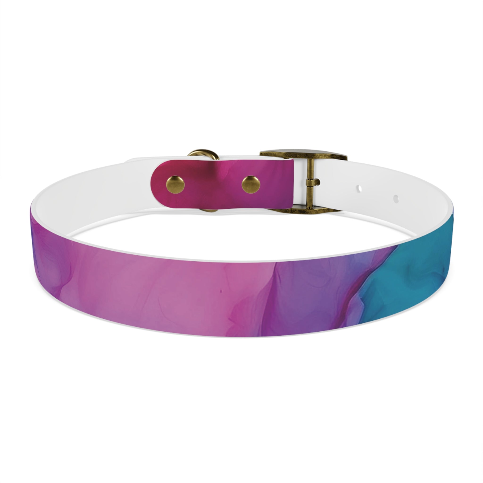 Modern Gradient Dog Collar Vibrant marble