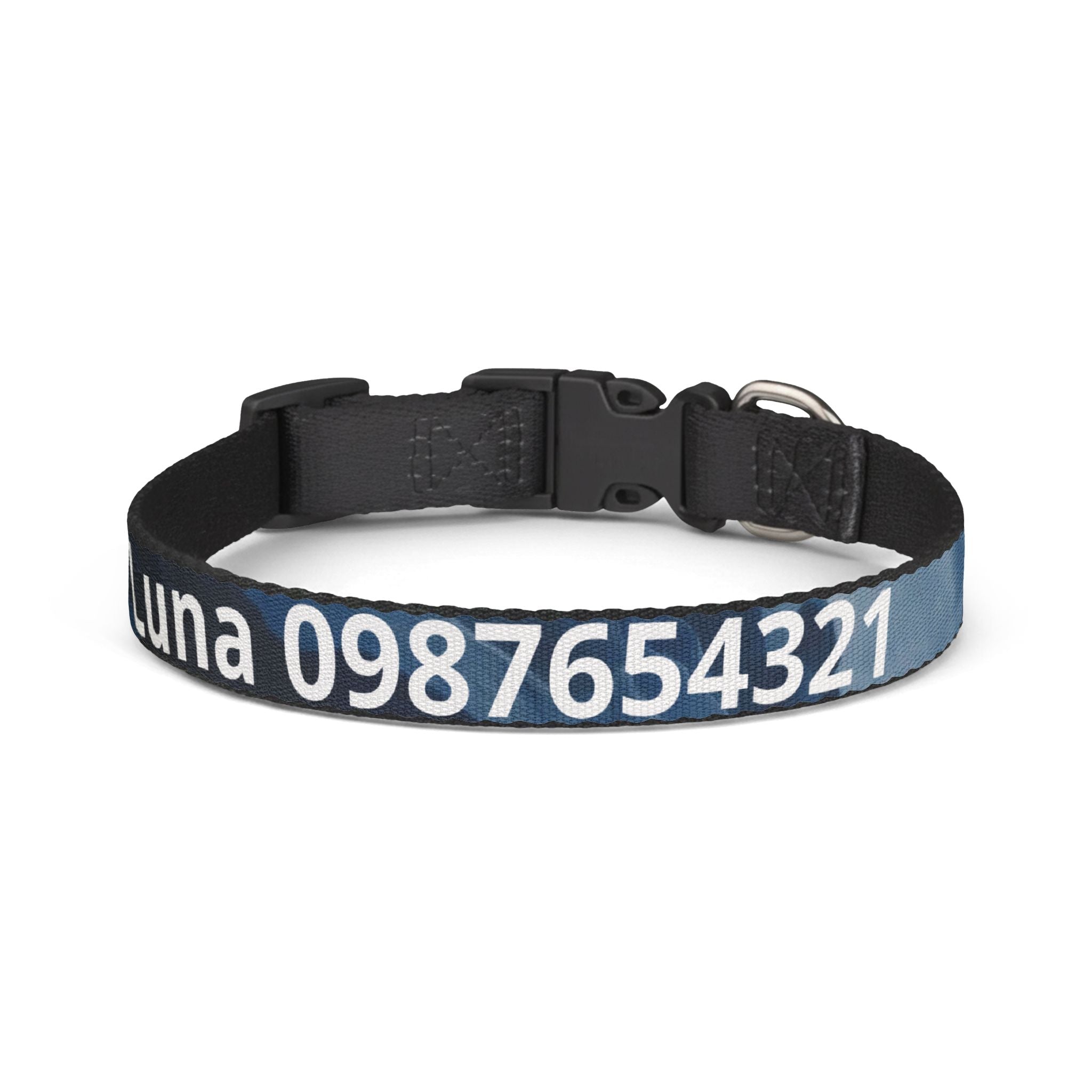 Personalised Marble Clip-On Pet Collar — Custom Name & Phone Number ID Collar