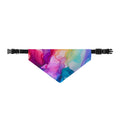 Rainbow Marble Clip-On Pet Bandana — Stylish Marble Print Dog Collar Accessory- WaterProof